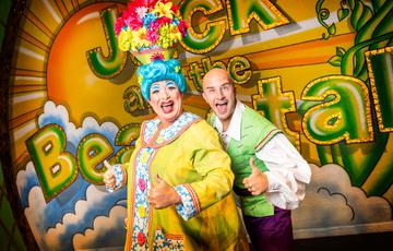Jack and the Beanstalk panto cast members Sam Rabone and Ben Thonton