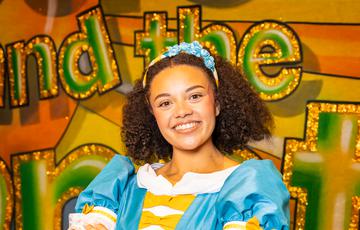 Jack and the Beanstalk panto cast member Becky Sanneh as Jack Trot