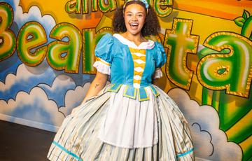 Jack and the Beanstalk panto cast member Becky Sanneh as Jack Trot