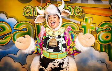 Jack and the Beanstalk panto cast member Clarice Julianda as Dave the Cow