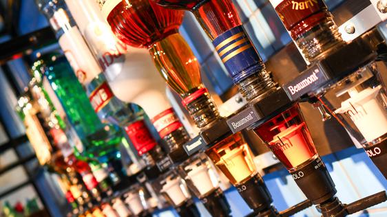 Photo of drinks behind the bar