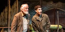 Farm Boy show photo of two male actors, Grand Father & Grandson